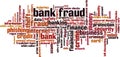 Bank fraud word cloud Royalty Free Stock Photo