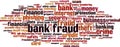 Bank fraud word cloud Royalty Free Stock Photo