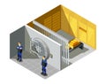 Bank Gold Vault Isometric Composition Royalty Free Stock Photo
