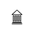 Bank icon. Finance build vector