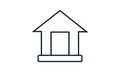 Bank icon. Flat style graphical symbol used for website. Royalty Free Stock Photo