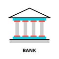 Bank icon, for graphic and web design