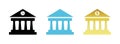 Bank icon simbol, temple, government building etc.. Vector illustration