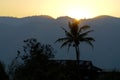 Sunset over Inle Lake Royalty Free Stock Photo