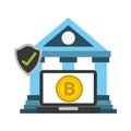 Bank laptop bitcoin protection fintech