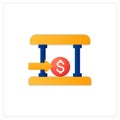 Bank loans flat icon