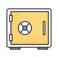 Bank locker Fill color vector icon which can easily modify or edit