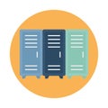 Bank locker flat background vector icon which can easily modify or edit