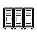 Bank locker Half Glyph Style vector icon which can easily modify or edit