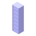 Bank locker icon isometric vector. Safe money