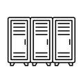 Bank locker Line Style vector icon which can easily modify or edit