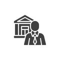 Bank manager vector icon