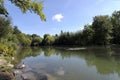 Bank of Marne river near Paris Royalty Free Stock Photo