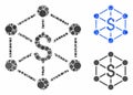 Bank network Composition Icon of Round Dots