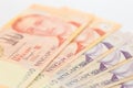 Bank note singapore dollars money closeup detail view Royalty Free Stock Photo