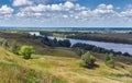 Bank of Oka river. Central Russia, Ryazan region Royalty Free Stock Photo