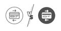 Credit card line icon. Bank payment method. Vector