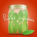 Bank pickled cucumbers