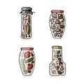 Bank of pickled vegetables, sketch for your design