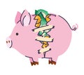 bank piggy full of money