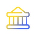 Bank pixel perfect gradient linear ui icon Royalty Free Stock Photo