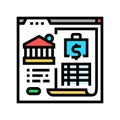 bank reconciliation color icon vector illustration