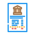 bank reconciliation color icon vector illustration