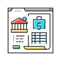 bank reconciliation color icon vector illustration