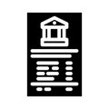 bank reconciliation glyph icon vector illustration