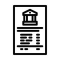 bank reconciliation line icon vector illustration