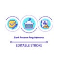 Bank reserve requirements concept icon
