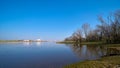 Bank of the River Elbe near Magdeburg Royalty Free Stock Photo