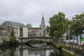 Bank of the river Lee in Cork. Royalty Free Stock Photo