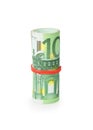 Bank Roll of Euro bills Royalty Free Stock Photo