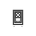 Bank safe with button pad vector icon Royalty Free Stock Photo