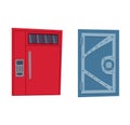 Bank safe door vector