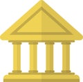 Bank or sanctuary illustration in minimal style