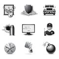 Bank Security Icons | B&W Series