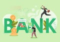 Bank services, vector flat style design illustration