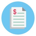 Bank statement, bill Isolated Vector Icon which can be easily edited