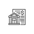 Bank Statement line icon