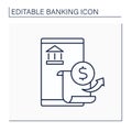 Bank statement line icon