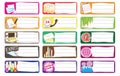 Bank and Stock market Icon symbol sticker note color