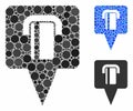 Bank terminal map pointer Mosaic Icon of Circles Royalty Free Stock Photo