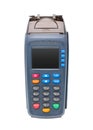 Bank terminal payment. Mobile payment terminal close-up