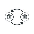 Bank transfer and payments isolated icon