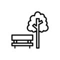 Bank tree retirement home icon. Simple line, outline vector elements of nursing home icons for ui and ux, website or mobile