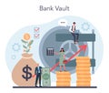 Bank vault concept. Idea of finance income, money saving and wealth