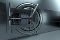Bank vault door, large safe, sturdy metal. The concept of bank deposits, deposit, cells, good protection of savings. Copy space, Royalty Free Stock Photo