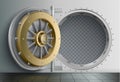 Bank Vault Realistic Composition Royalty Free Stock Photo